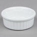 A Tuxton porcelain white fluted ramekin.