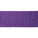 A close-up of a purple crepe paper streamer with crinkled edges.