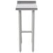 a silver table with legs