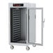 A Metro C5 8 Series heated holding cabinet with a clear glass door.