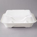 Eco Products EP-HC91 9 inch x 9 inch x 3 inch White Compostable Sugarcane Takeout Container - 200/Case