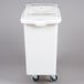 Continental 9321 21 Gallon White Mobile Ingredient Storage Bin with Lid
