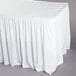 a white table cloth with a white tablecloth