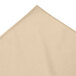 A cream Snap Drape table skirt with bow tie pleats.