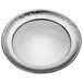 An American Metalcraft stainless steel round tray with a circular rim.