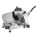 A close-up of a silver and black Centerline by Hobart meat slicer.