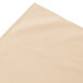 A cream Snap Drape shirred pleat table skirt with Velcro clips.