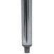 A silver metal Advance Tabco galvanized steel leg with a grey cap.
