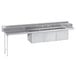 A stainless steel Advance Tabco dishtable with 3 compartments and a left drainboard.