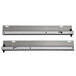 A pair of metal drawer slides.