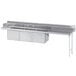 A stainless steel Advance Tabco dishtable with a three-compartment sink and right drainboard.