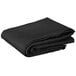 A folded black Intedge square table cover.