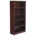 A dark wood Alera bookcase with four shelves.