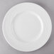 A white Libbey porcelain plate with a wide rim and circular design.