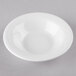 a white plate with a circle