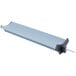 A blue rectangular object with a black handle.