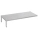 A white rectangular stainless steel shelf with metal legs.