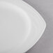 a close up of a white plate