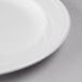 a close up of a white plate