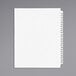 A white paper with black numbers and Avery legal exhibit dividers with black numbers.