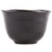 a black bowl with a white background