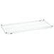 A Metro stainless steel wire shelf on a white background.