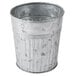 An American Metalcraft galvanized metal french fry cup with a handle.