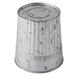 An American Metalcraft galvanized metal french fry cup on a white background.