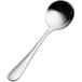 A Bon Chef stainless steel bouillon spoon with a silver handle.