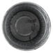 a close up of a black plate