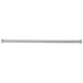 A stainless steel Bobrick shower curtain rod with concealed mounting.