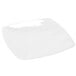 A bright white square CAC porcelain plate with a white rim.