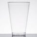 A clear Fineline Savvi Serve plastic tumbler on a white background.