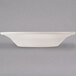 A Homer Laughlin ivory china soup bowl with a rolled edge.