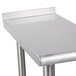 An Advance Tabco stainless steel filler table.