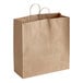 A bundle of Duro brown paper shopping bags with handles.