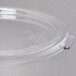 A clear plastic lid for a Cambro ColdFest nozzle pump.