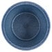 A blue bowl with a blueberry pattern on a white background.