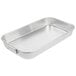 A silver rectangular Vollrath aluminum baking and roasting pan with handles.