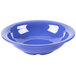 A peacock blue melamine bowl.