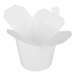 A white 16 oz. microwavable paper take-out container with an open top.