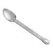 A Vollrath stainless steel spoon with a handle and a hole in the middle.