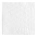 A white Choice dinner napkin with a diamond pattern.