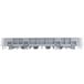 A white plastic shelf with 36 compartments for stemware.