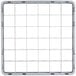 A white square frame with rows of white plastic grids.