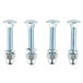 A group of four screws with nuts.