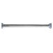 A stainless steel Bobrick shower curtain rod.