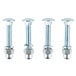 A group of four screws with nuts.