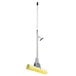 A Carlisle Flo-Pac foam sponge mop with a yellow sponge on a pole.