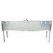 The back of an Eagle Group stainless steel bar sink with two drainboards.
